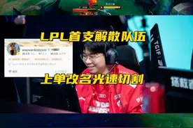 LPL首支解散队伍诞生，上单改名光速切割，RNG太子发文道歉 #we视频封面