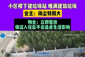 小区楼下建垃圾站，堆满建筑垃圾，业主：扬尘特别大，物业：立即整改，保证入住后不会造成生活影响#常识中国#中国节气立冬篇视频封面