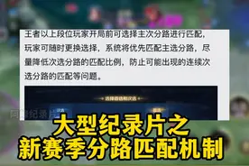大型纪录片之新赛季分路匹配机制！ #王者  #新赛季