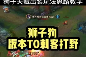 13.10狮子狗打野全面教学 版本T0刺客打野#狮子狗 #雷恩加尔 @DOU+小助手视频封面