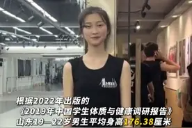 山东人身高揭晓，19-22岁男生平均身高176.38cm，女生163.87cm 你达标了吗？#山东 #身高 #万万没想到视频封面