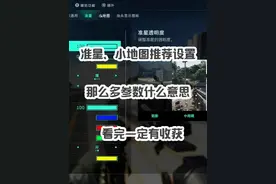 准心、小地图推荐设置，主要还是让你们了解这些设置是什么意思