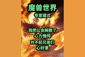 公会解散了，兄弟们，心力憔悴，好累好累。#魔兽世界 #魔兽世界怀旧服视频封面
