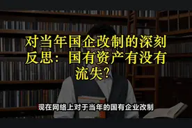 对当年国企改制的深刻反思：国有资产有没有流失？视频封面