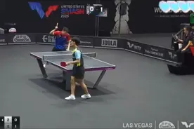 WTT美国大满贯，汪洋把球台砸坏，被取消比赛资格，这暴脾气啊