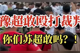 对标苏超的豫超果然不一般，殴打裁判！太丢人，我都没脸看！