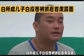 白所成儿子白应苍被抓后首度露面！