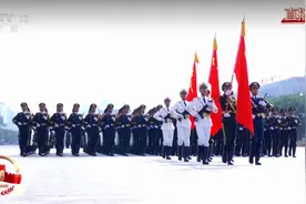 三军仪仗队接受检阅，9月3日大阅兵，中国排面