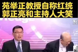 苑举正教授自称红统，郭正亮和主持人大笑。