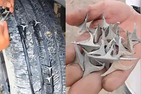 博主称青甘大环线遇三角钉扎胎，3辆车12个胎全扎报废！当地回应