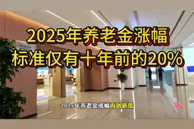 2025年养老金上调2%！仅有十年前的五分之一！#社保 #养老金上涨