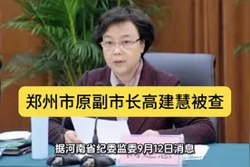 郑州市原副市长高建慧被查