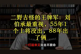 二野古怪的王牌军：刘伯承最重视，55年1个上将没出，88年出了俩