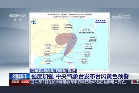 第4号台风“丹娜丝”靠近 强度加强 中央气象台发布台风黄色预警