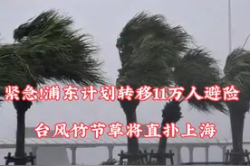 紧急!浦东计划转移11万人避险 台风竹节草将直扑上海