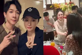 董璇二婚婚宴照曝光，与小9岁老公轮桌敬酒，佟丽娅关悦到场祝福