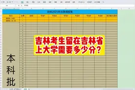 2025吉林考生在吉林上大学需要多少分？视频封面
