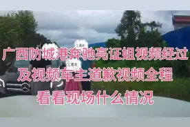 广西防城港奔驰亮证姐视频经过及视频车主道歉视频全程，看看现场