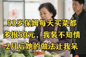 53岁保姆每天买菜都多报50元，我装不知情，2月后她的做法让我呆视频封面