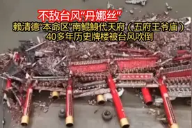 赖清德“本命区”，台南“南鲲鯓代天府”，被16级台风吹倒！