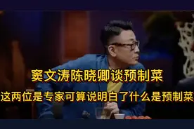 窦文涛陈晓卿谈预制菜，这两位是专家可算说明白了什么是预制菜。