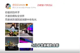 苏醒儿子首曝光，隐婚妻子廖语辰晒母子合照，小小苏神似爸爸