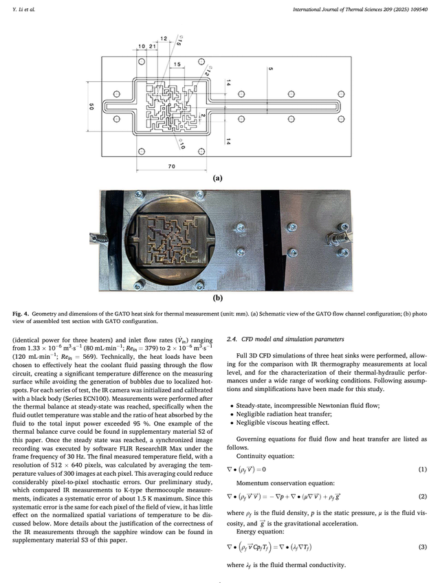 法国南特大学 | 多热源非均匀受热面液体冷却优化散热器设计的数值和实验研究