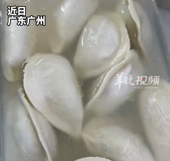 女生在公司用微波炉加热速冻饺子