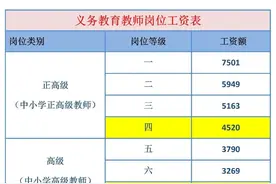 教师各职称级别岗位的工资 刚入职的老师图片