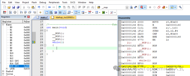 为什么插入了几条NOP指令，MCU的功耗就变了？