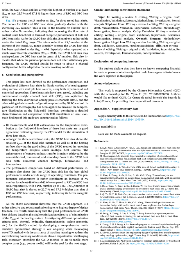 法国南特大学 | 多热源非均匀受热面液体冷却优化散热器设计的数值和实验研究