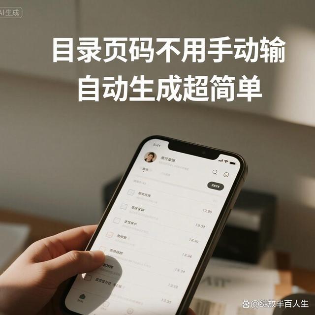 目录页码不用手动输，自动生成超简单