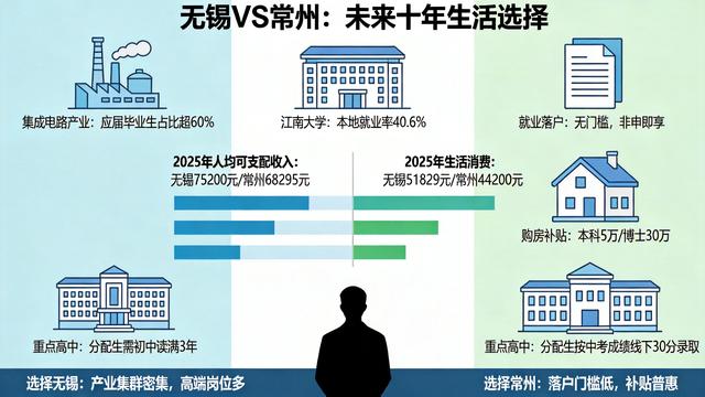 无锡比常州收入高6905元且有双一流，对就业落户上学影响多大?