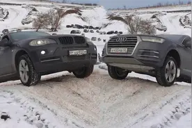 同样是四驱，遇到一个雪坡，才知道宝马X5和奥迪Q7差别有多大？