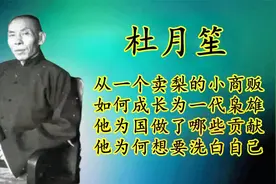 青帮老大杜月笙是如何从一个卖梨的小商贩成长为绝世枭雄的呢？视频封面