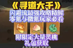 《寻道大千》闪避流最强攻略精解：零氪与微氪玩家必看！