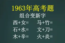 1963年高考题：马+竹=什么字？视频封面