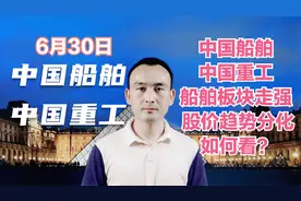 中国船舶 中国重工 船舶板块走强 股价趋势分化如何看？视频封面