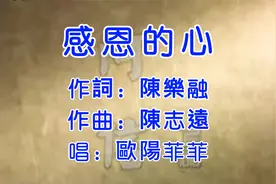 歐陽菲菲-感恩的心(伴奏+演唱)视频封面
