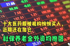 十大医药股被机构悄悄买入，近期还在加仓，社保养老金外资均抱团视频封面