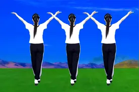 纯音乐《走进新时代》广场舞背面带跳，熟悉的老歌大家都爱听