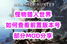 怪物猎人世界狩技盒子MOD，前置版本号查看教学，部分MOD分享说明