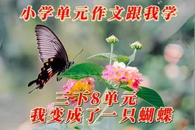 小学单元作文跟我学 三下8单元 我变成了一只蝴蝶