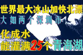 面积堪比两个深圳，世界最大冰山淡水量如25个青海湖，正加快北漂