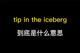 tip in the iceberg到底是什么意思？