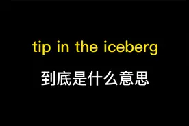 tip in the iceberg到底是什么意思？