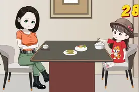 二妈妈蓝从安给小宝做了黑暗料理，自己却偷偷点了外卖，太损了！视频封面