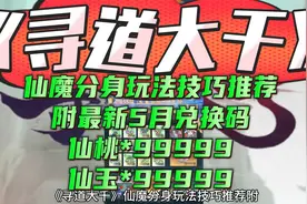 寻道大千仙魔分身玩法技巧推荐 附最新兑换码仙桃*99999仙玉*9999视频封面
