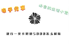 安子分享：建行一类卡限额5000怎么解除视频封面