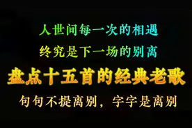 盘点十五首离别的经典老歌，句句不提离别，字字是离别